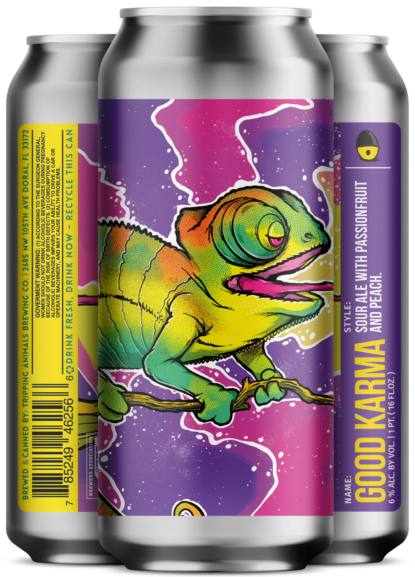 Three beers side by side from tripping animals brewing