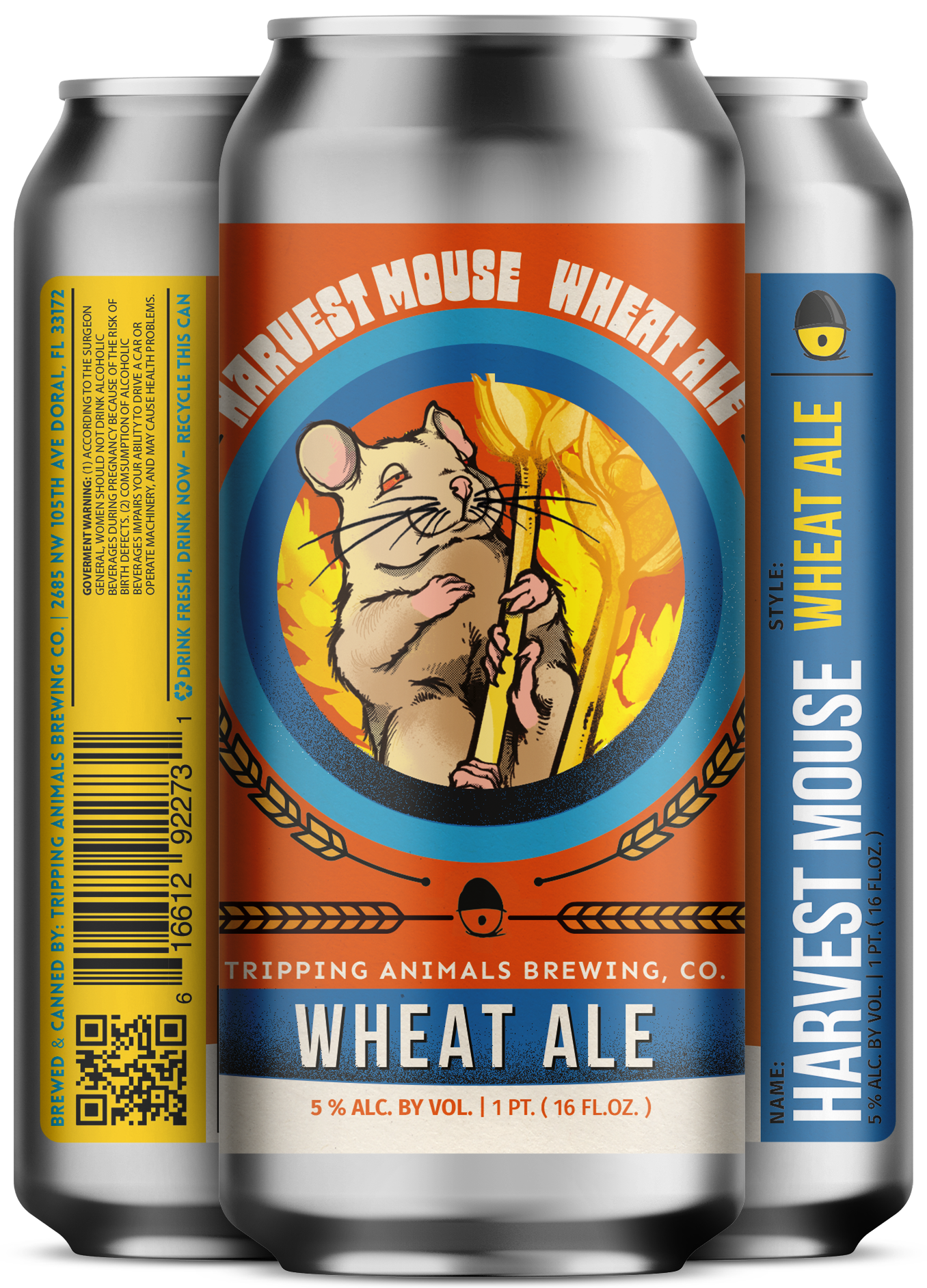 Three beers side by side from tripping animals brewing