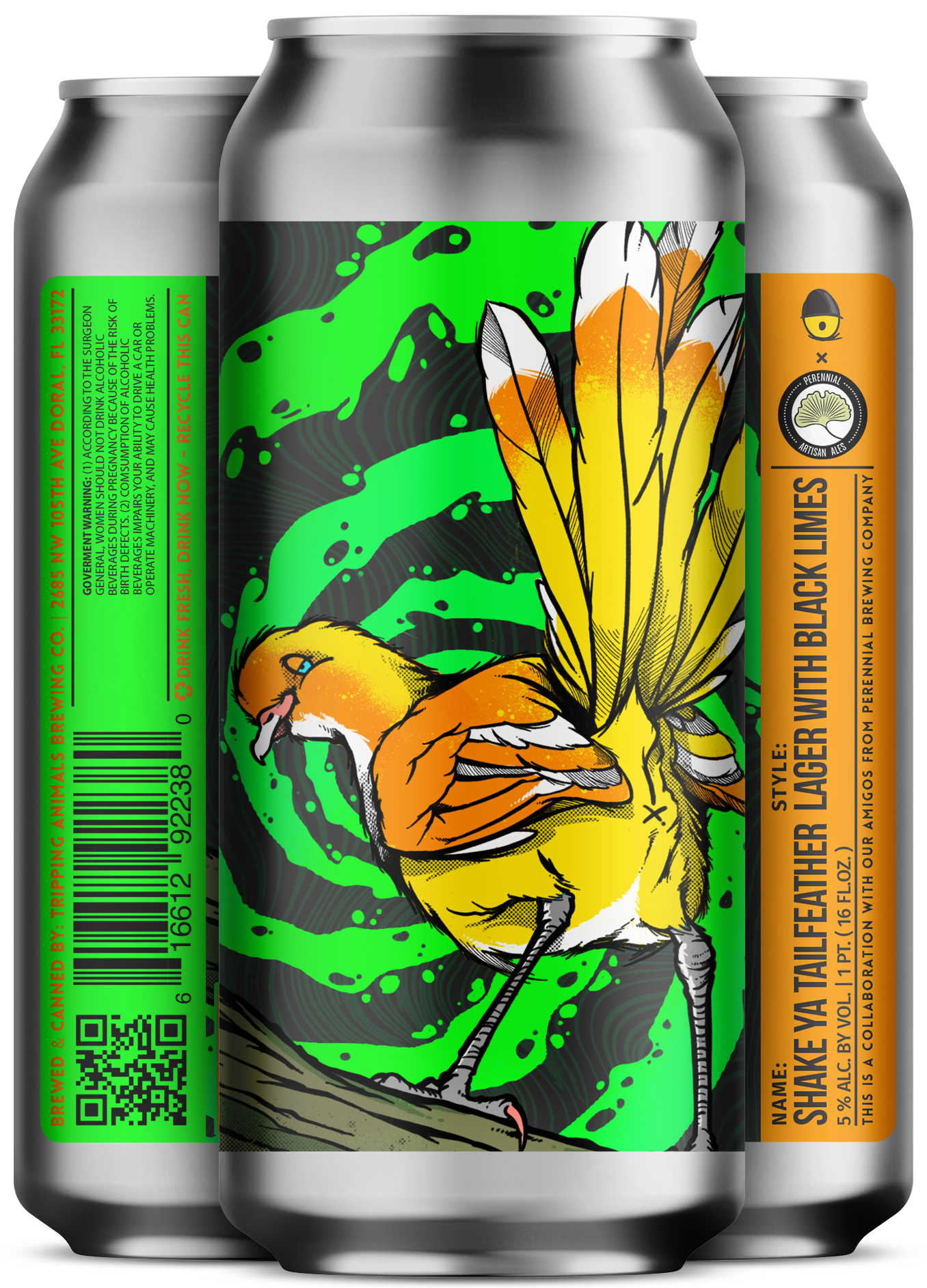 Three beers side by side from tripping animals brewing