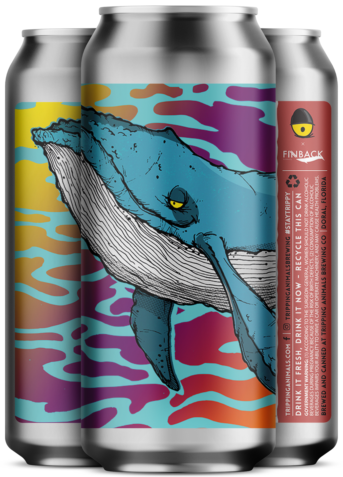 Three beers side by side from tripping animals brewing