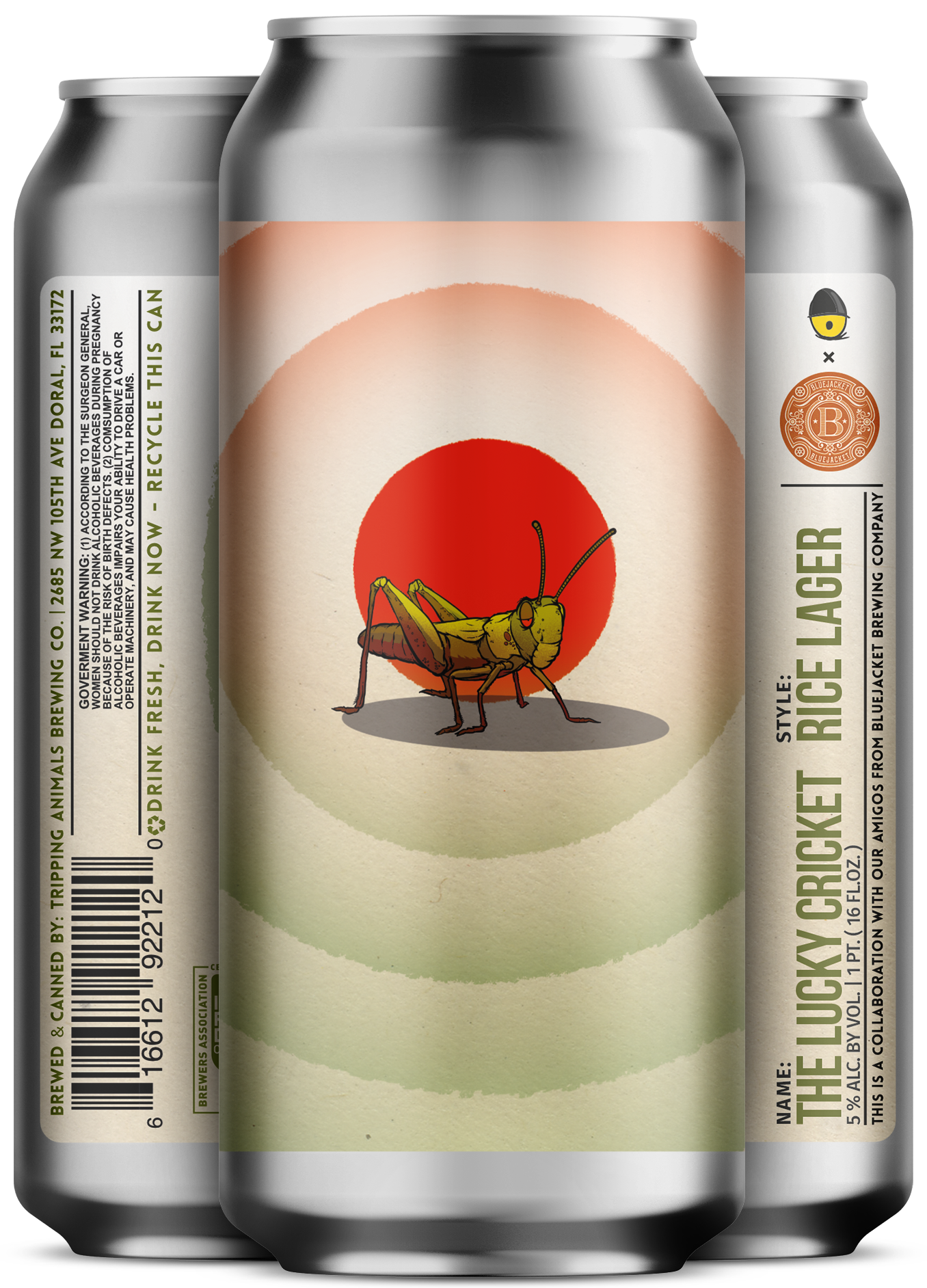 Three beers side by side from tripping animals brewing