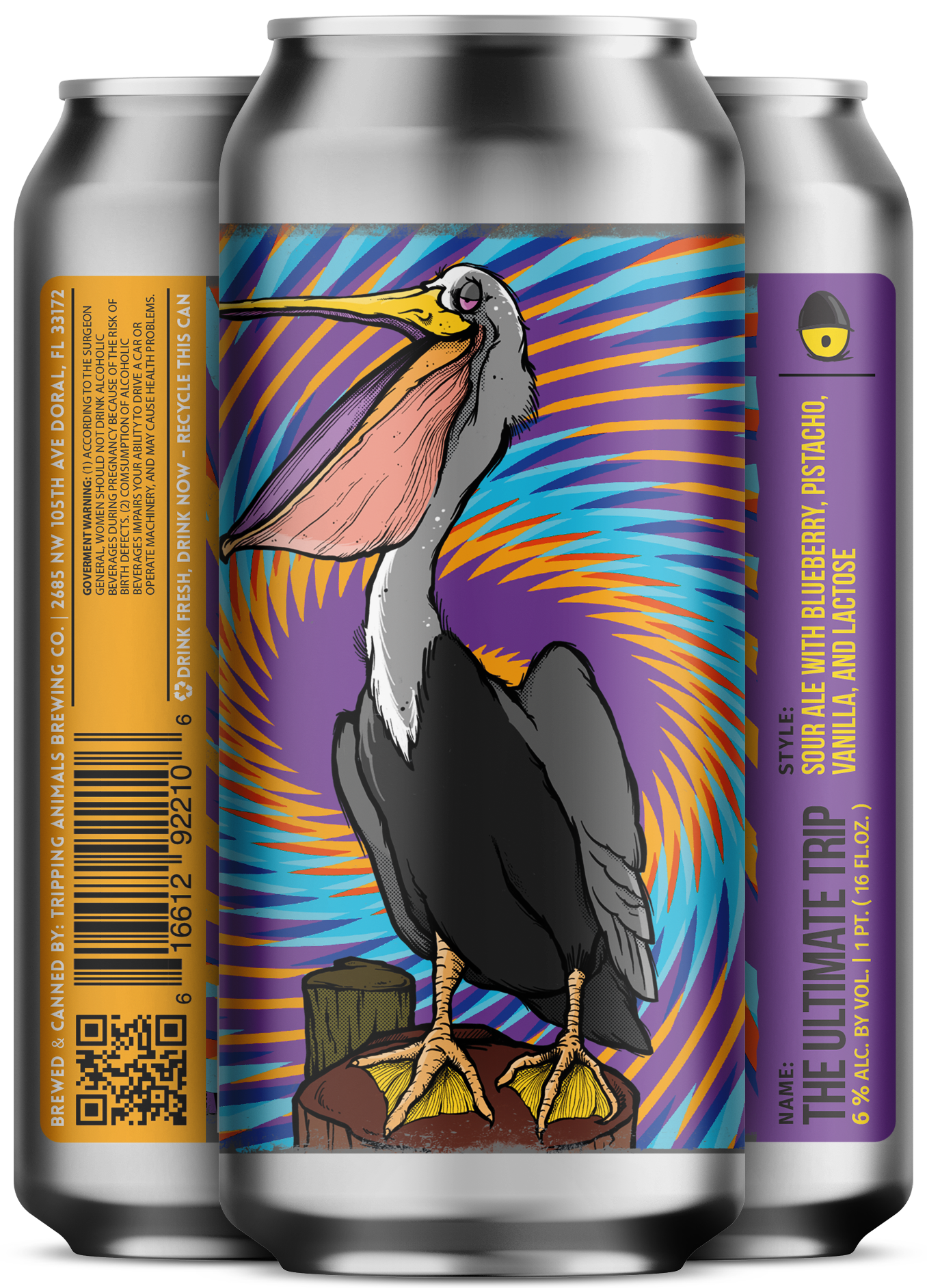 Three beers side by side from tripping animals brewing