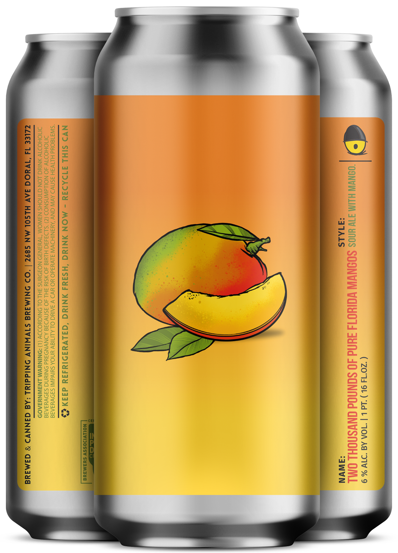 Three beers side by side from tripping animals brewing