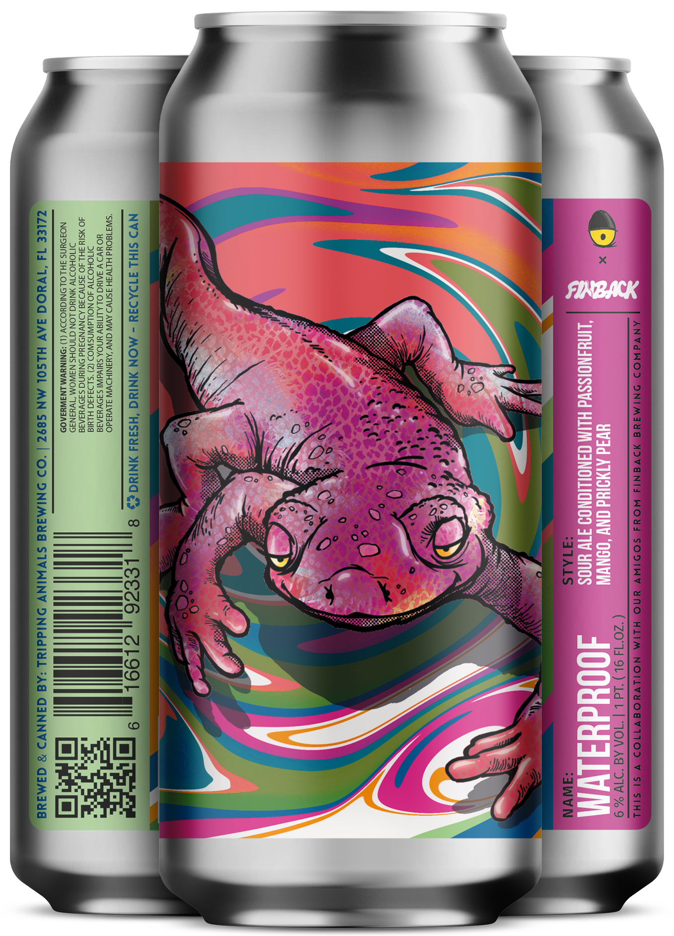 Three beers side by side from tripping animals brewing