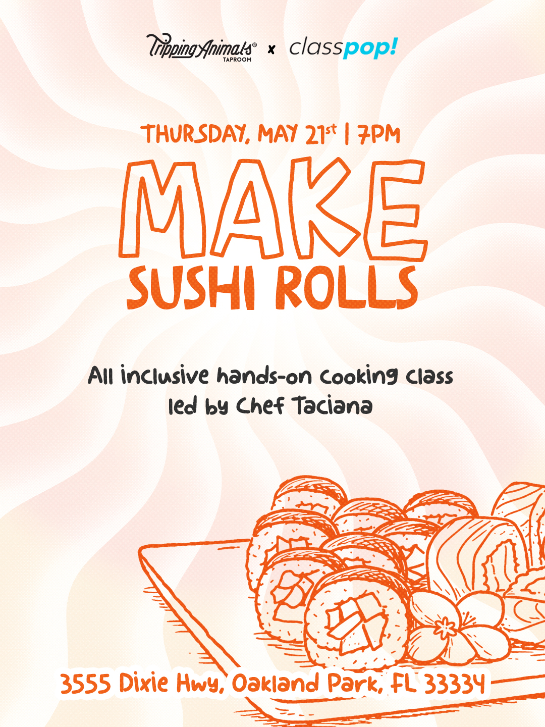 Cooking Class: Make Sushi Rolls With Chef Taciana