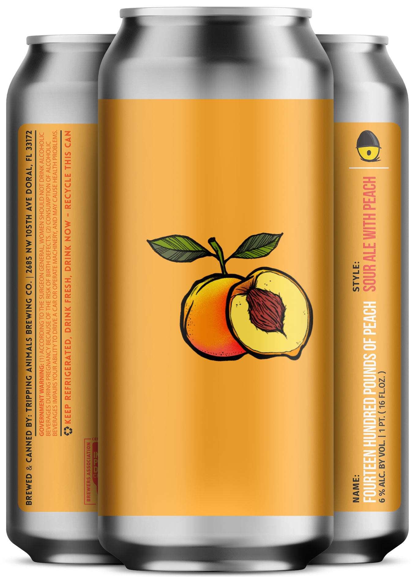 Three beers side by side from tripping animals brewing