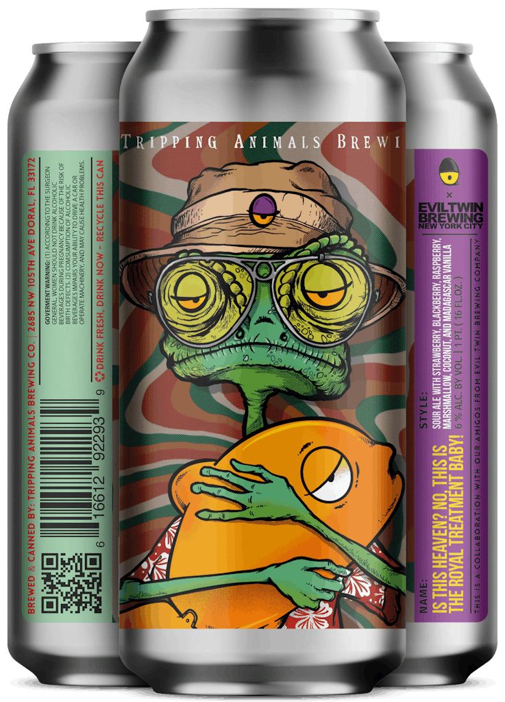 cans_IsThisHEaven_Distro Three beers side by side from tripping animals brewing