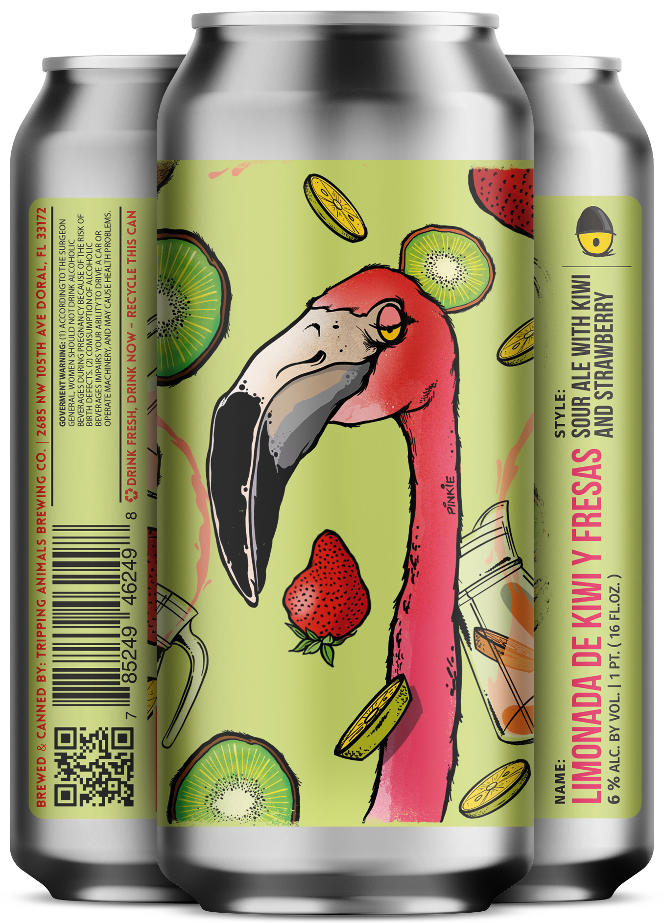 Three beers side by side from tripping animals brewing