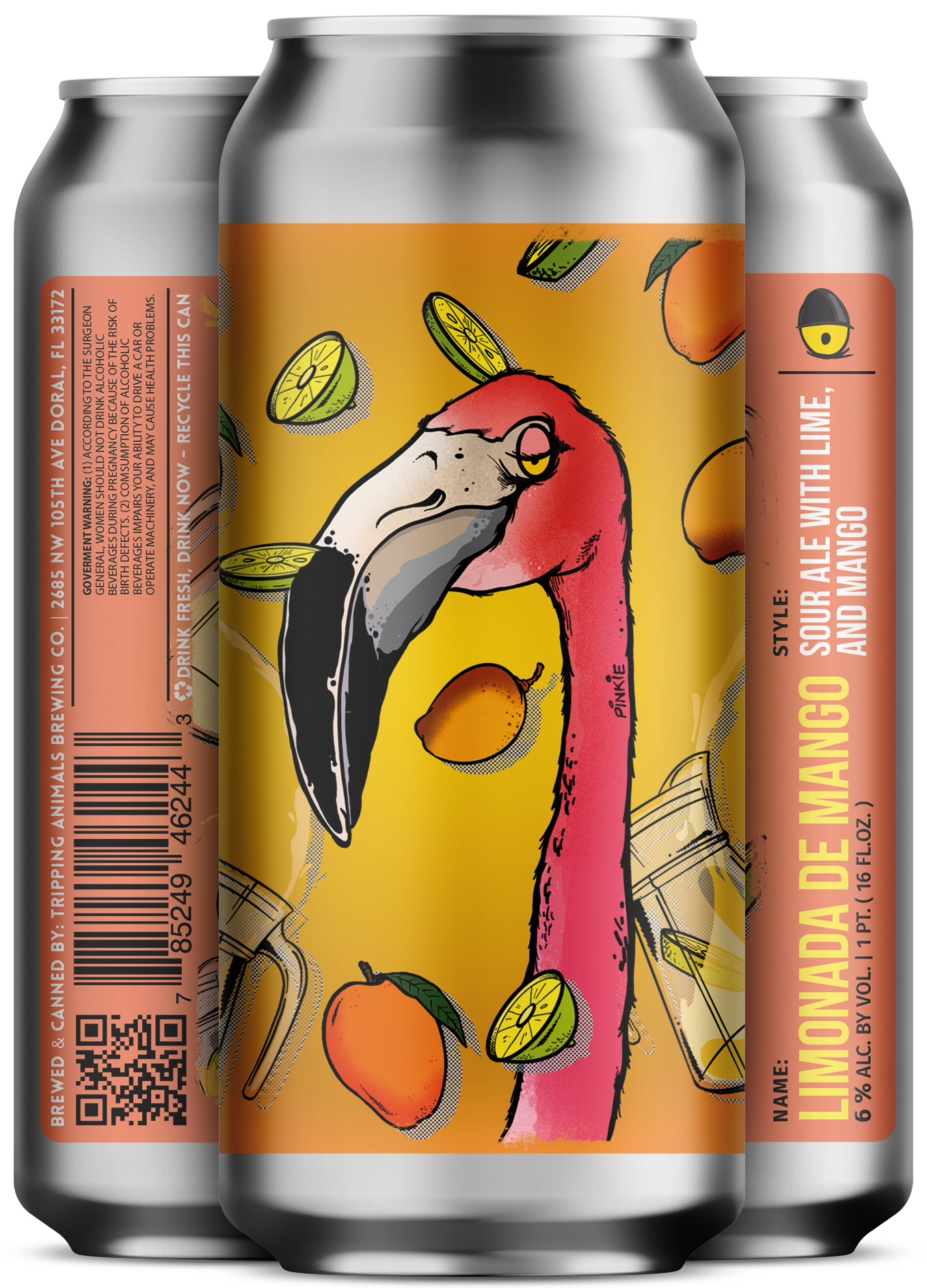 Three beers side by side from tripping animals brewing