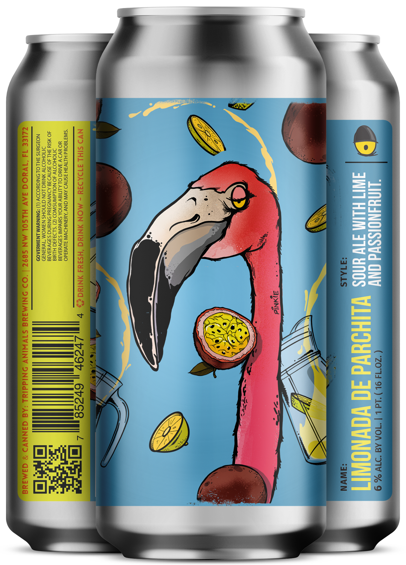 Three beers side by side from tripping animals brewing