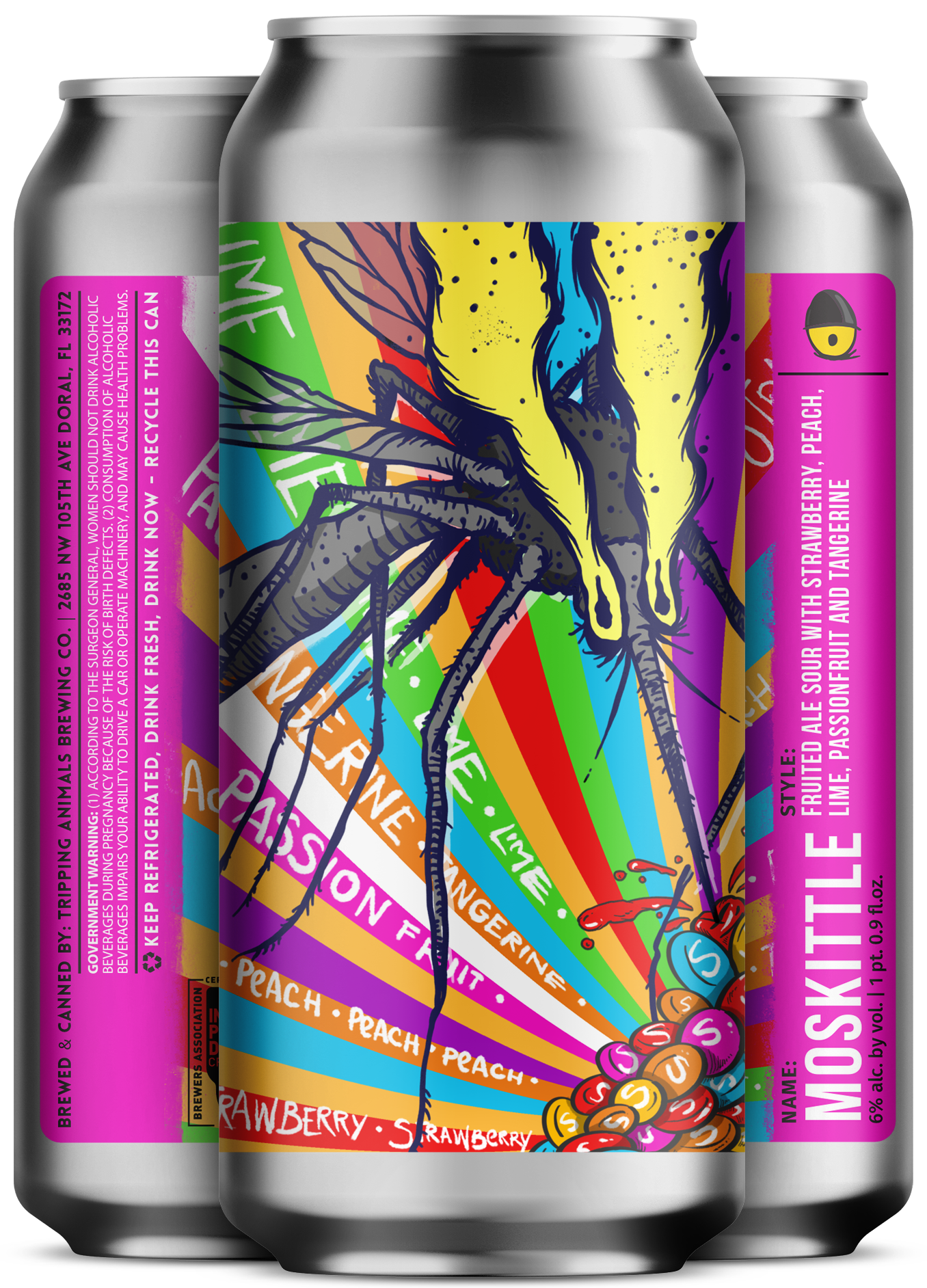 Three beers side by side from tripping animals brewing