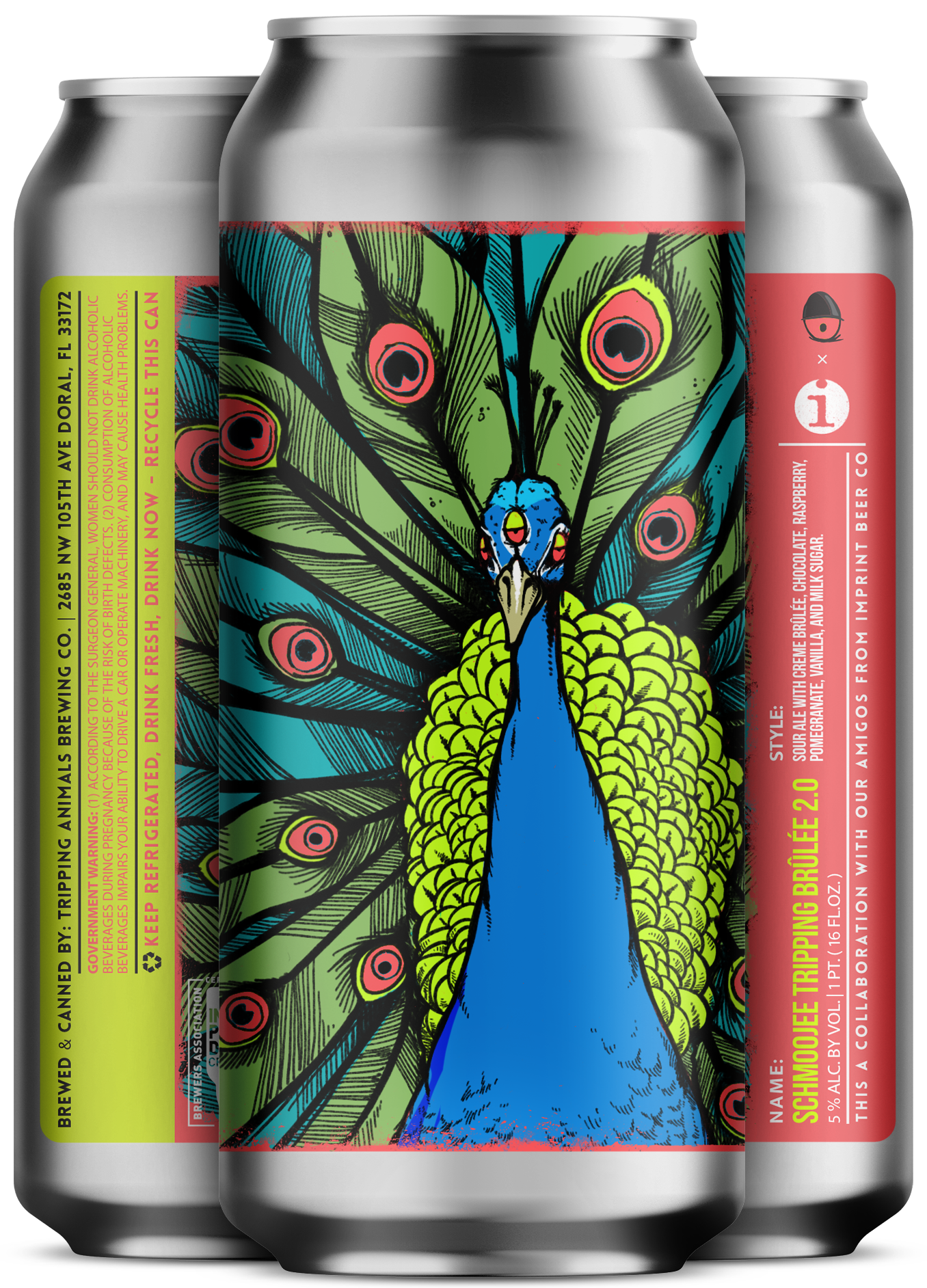 Three beers side by side from tripping animals brewing