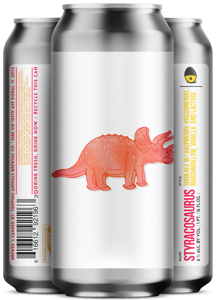 Three beers side by side from tripping animals brewing