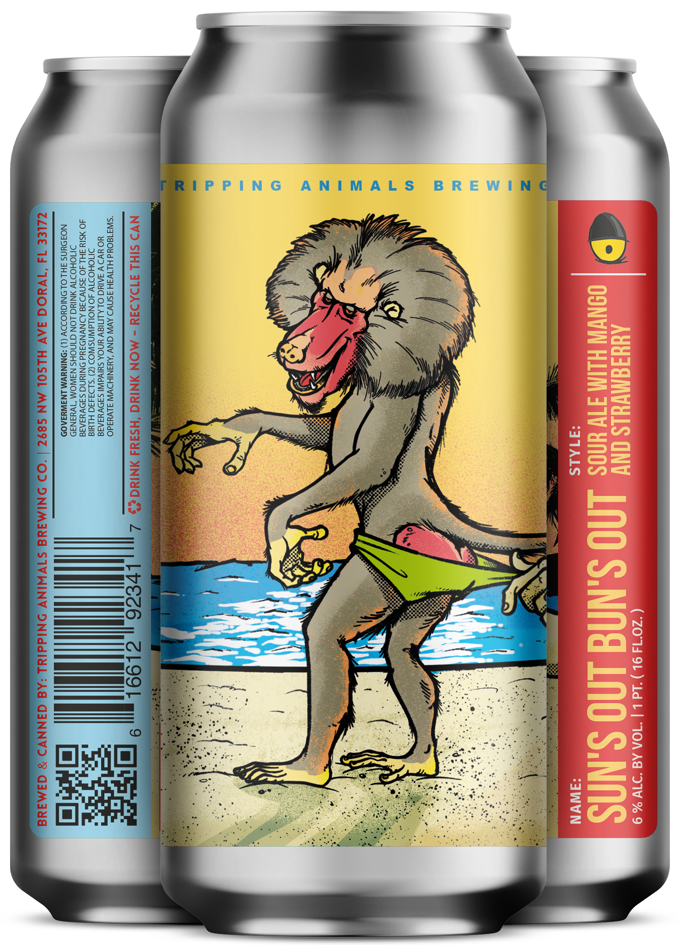 Three beers side by side from tripping animals brewing