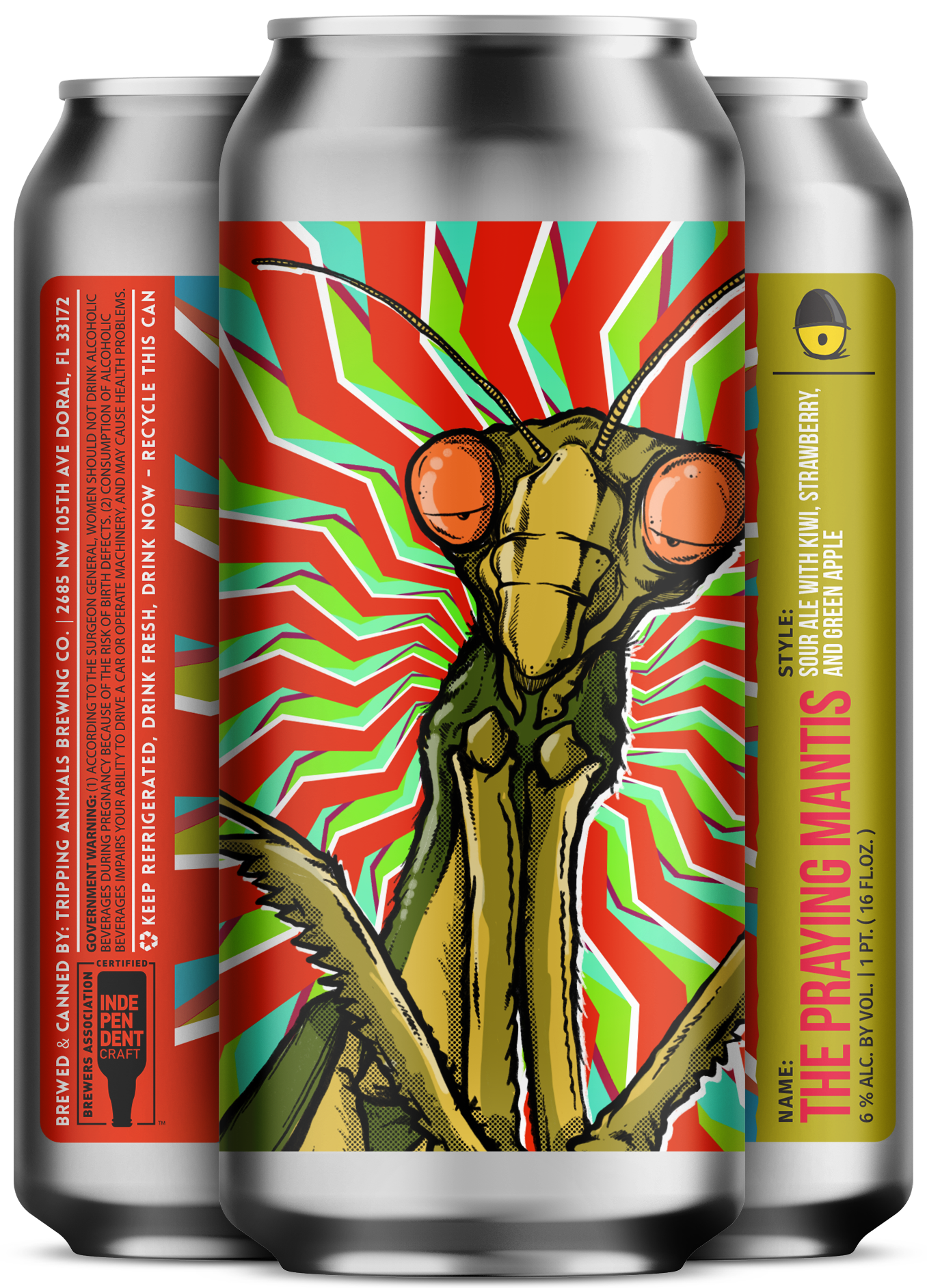 Three beers side by side from tripping animals brewing