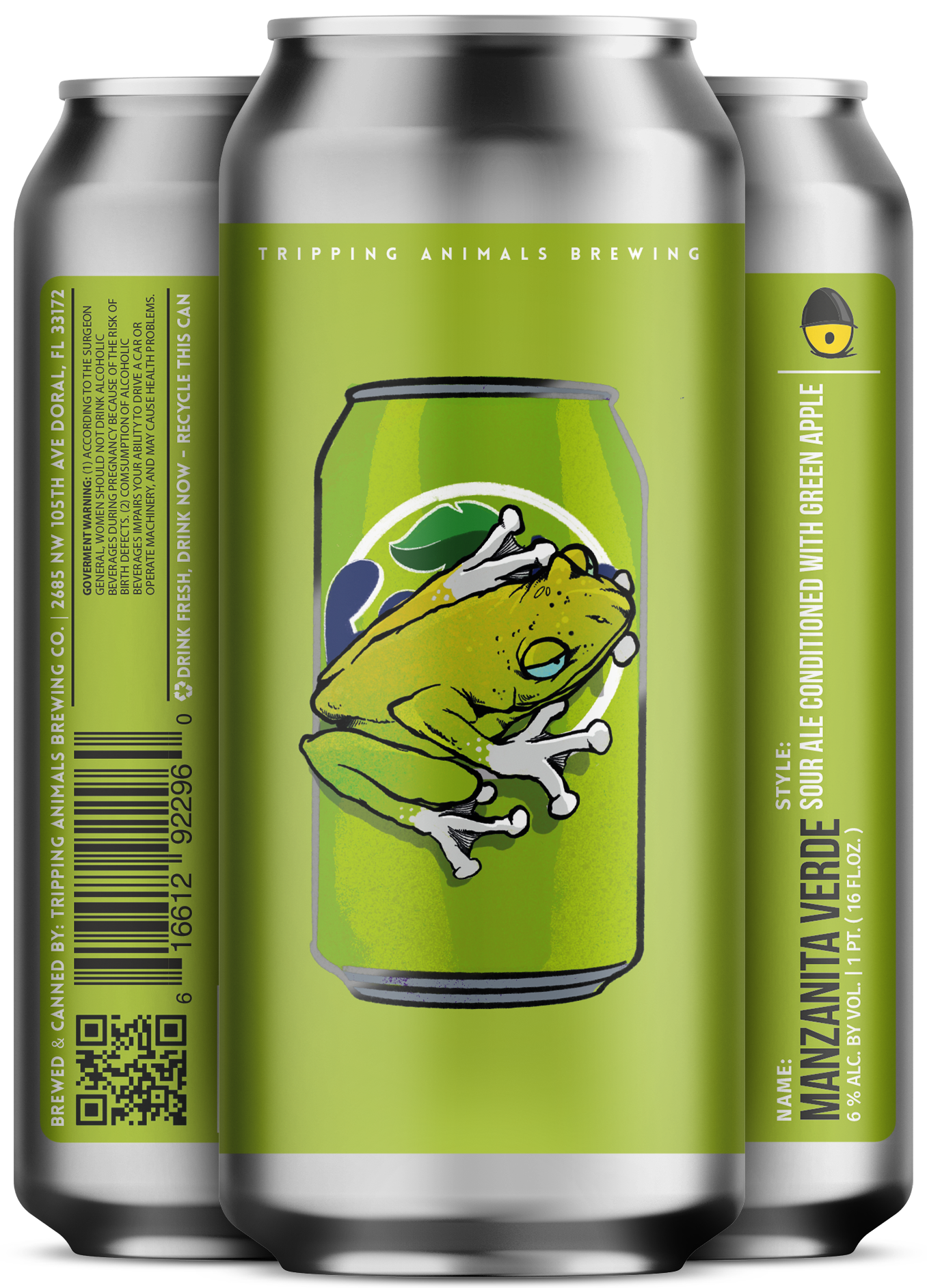 Three beers side by side from tripping animals brewing