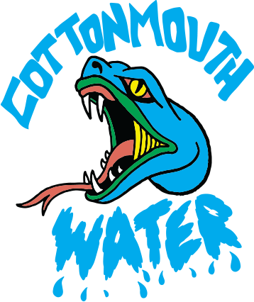 cottonmouth water logo with snake head 
