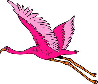 pink and light pink flamingo drawing