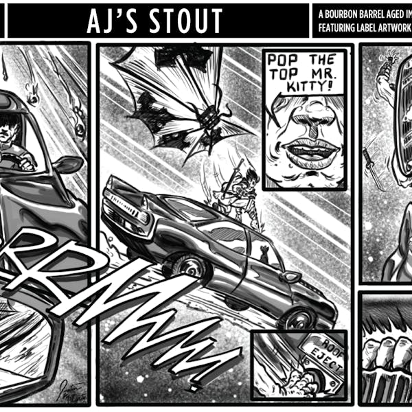 Label for AJ’s Stout Vol. 2 (2022)
