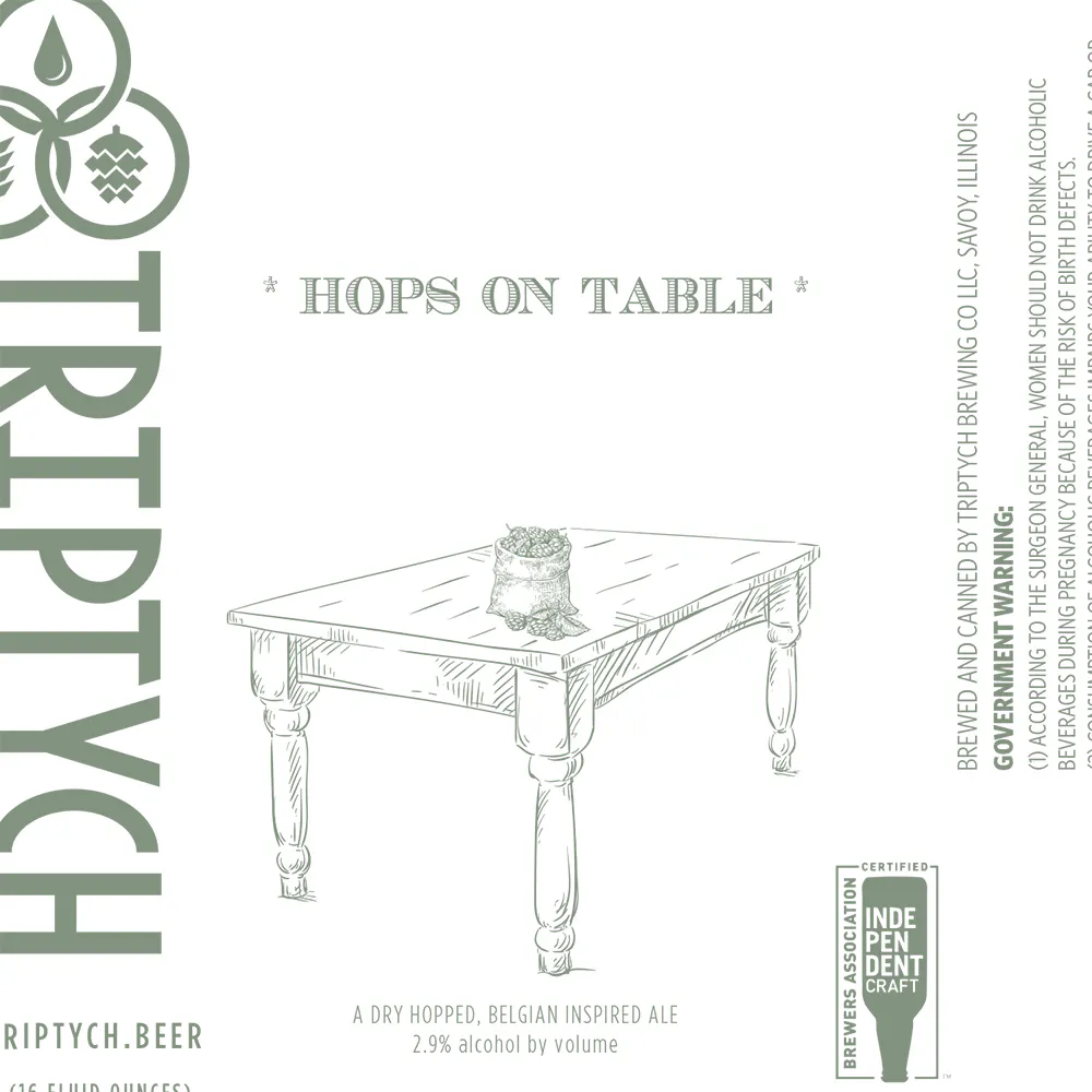 Hops On Table by Triptych Brewing