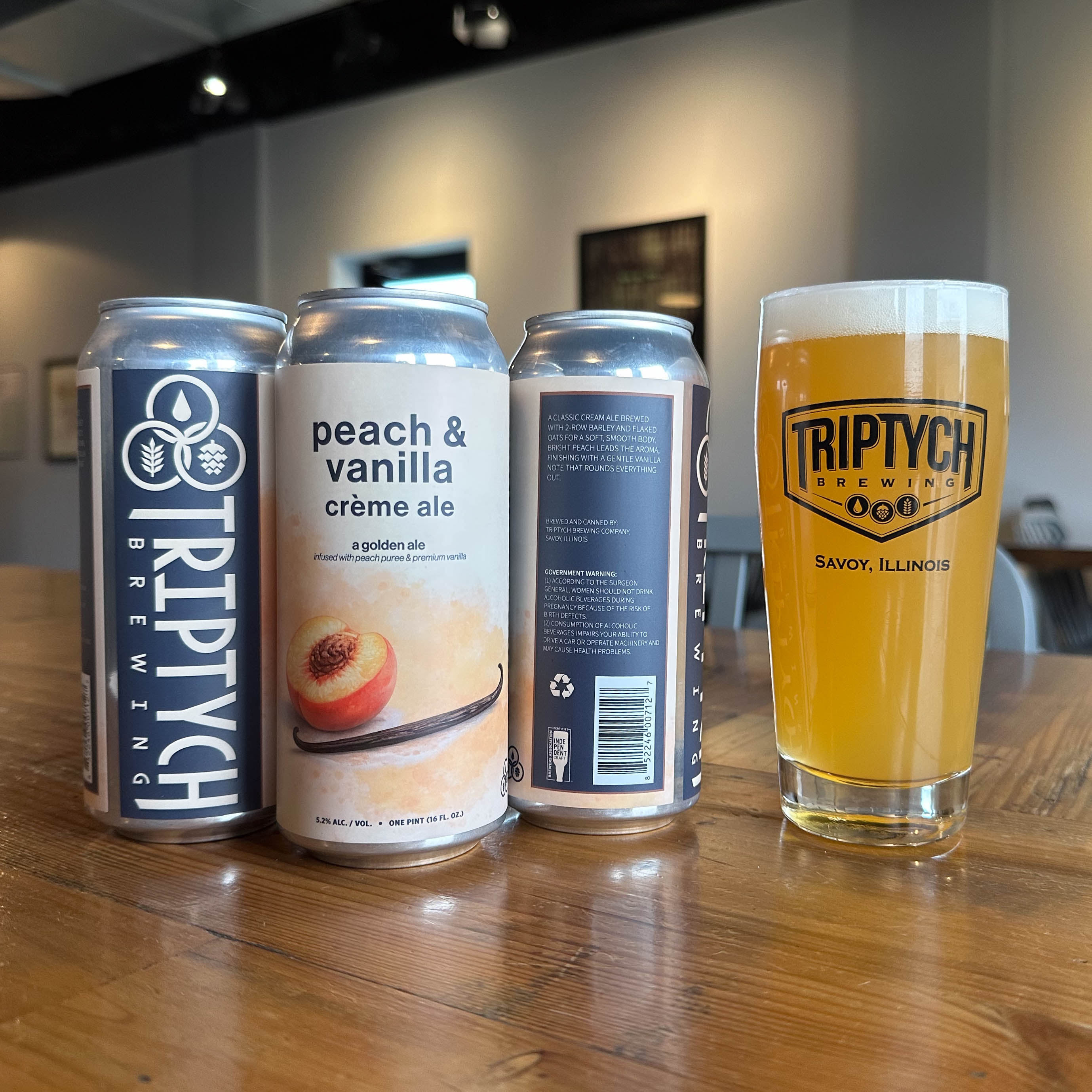 Label for Peach & Vanilla Crème Ale