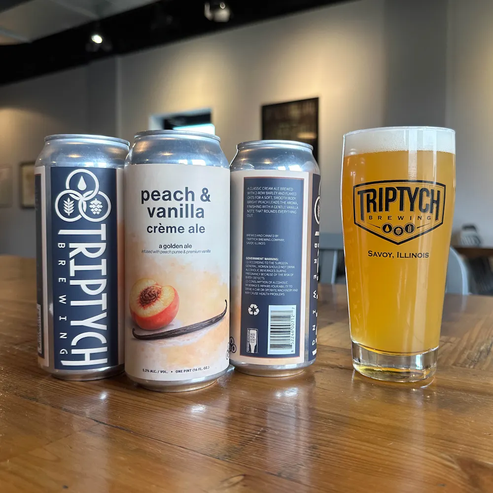 Peach & Vanilla Crème Ale by Triptych Brewing