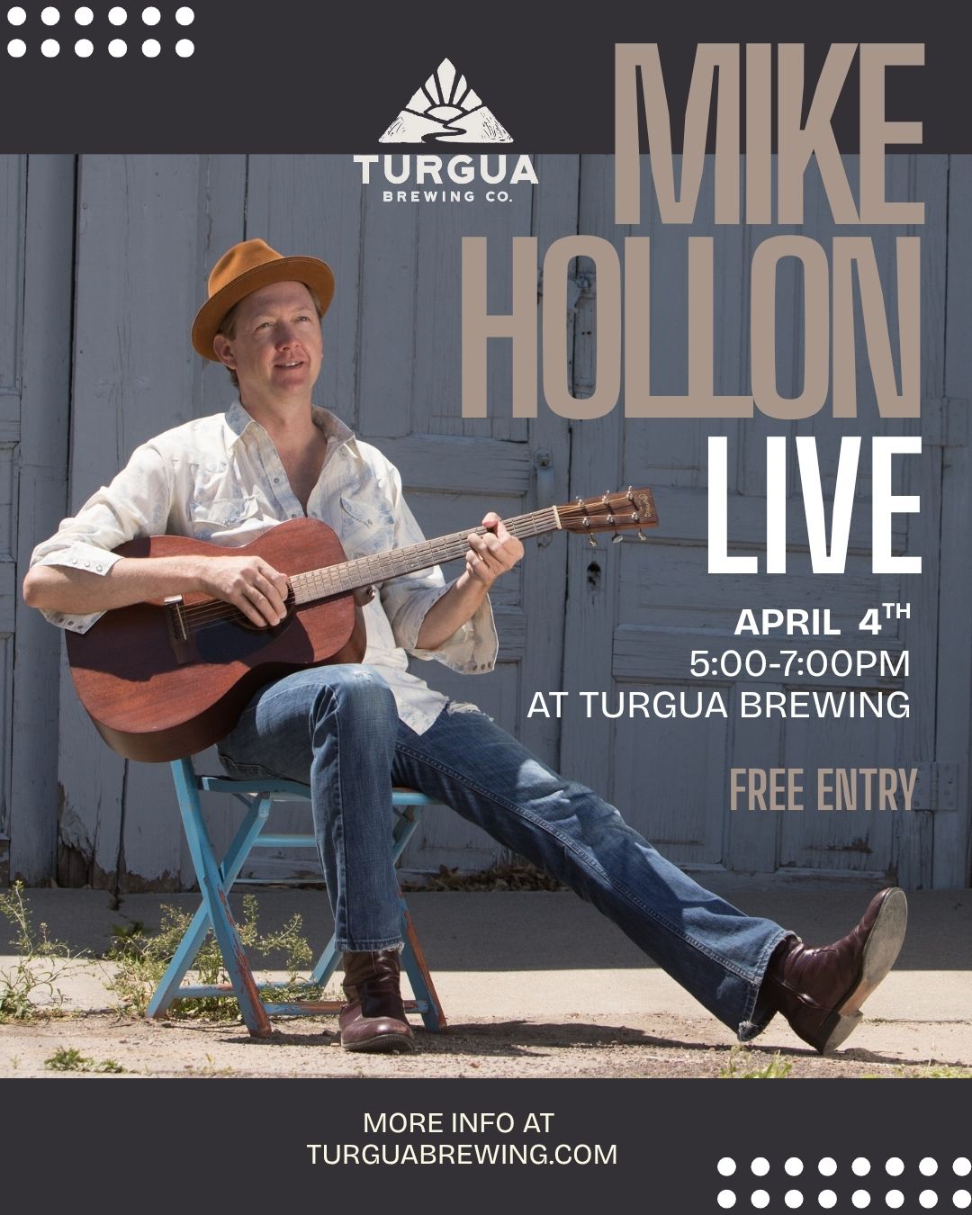 MIKE HOLLON Live at Turgua Brewing.