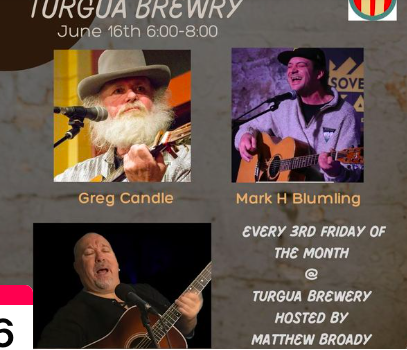 Songwriters in the Round with host Matthew Broady featuring Greg Candle and Mark H. Blumling