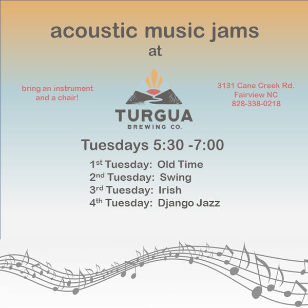 Tuesday Jam Session at Turgua Brewing – Jan 17th: Irish with Tim Griffin