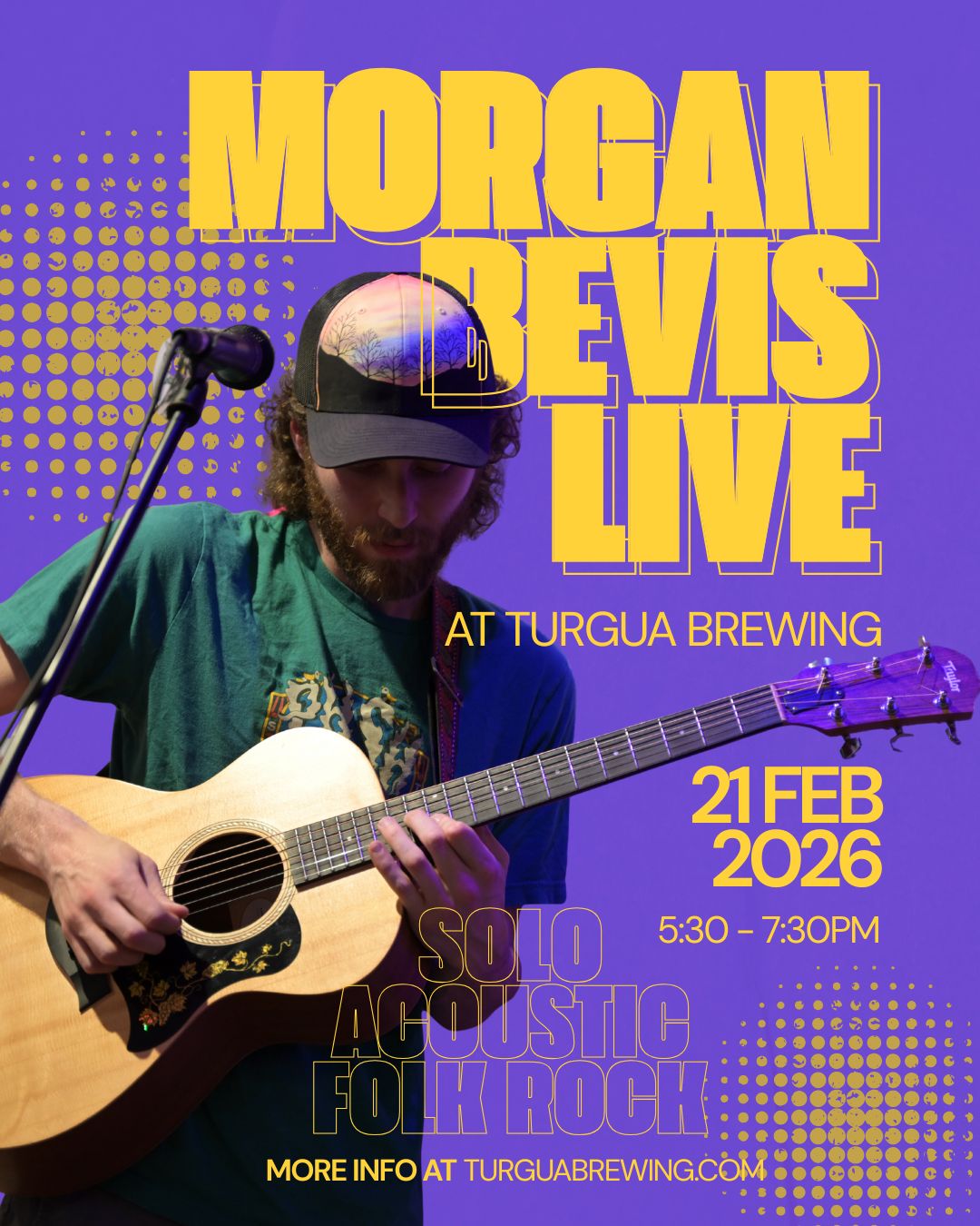 Morgan Bevis LIVE Feb 21 • 5:30 – 7:30PM