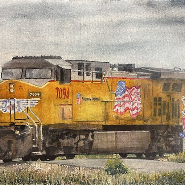 Trains & Trade that Made America Art Opening with Nadine Charlsen