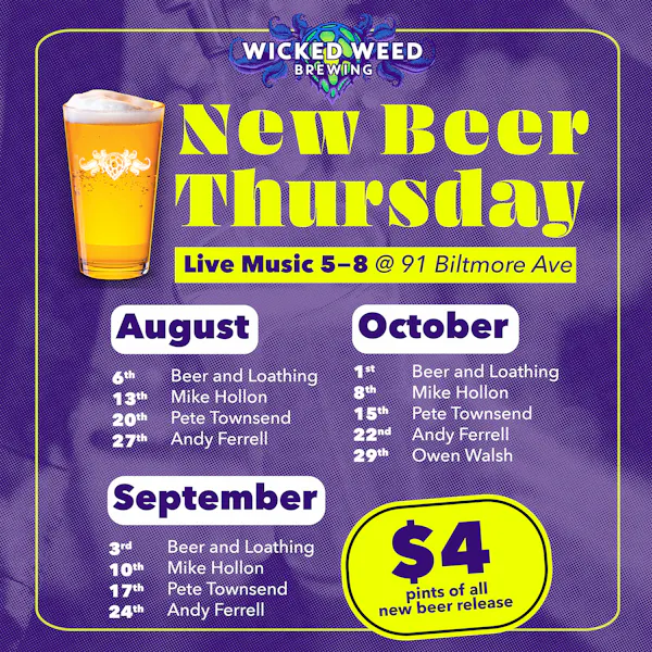 Poster for New Beer Thursday: Live Music with Mike Hollon