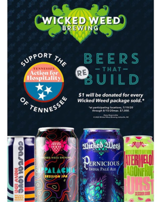 Wicked Weed Brewing Helps Out Tennessee Action for Hospitality