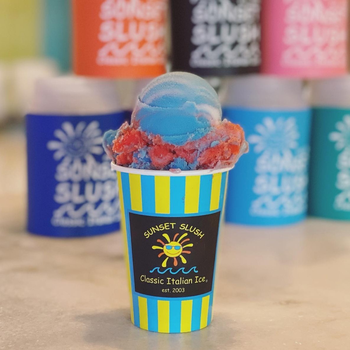 Sunset Slush Italian Ice!