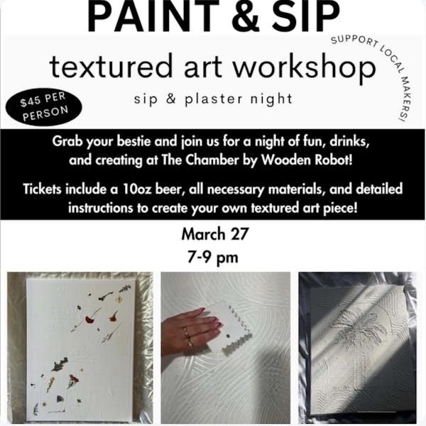 Paint & Sip Textured Art Workshop