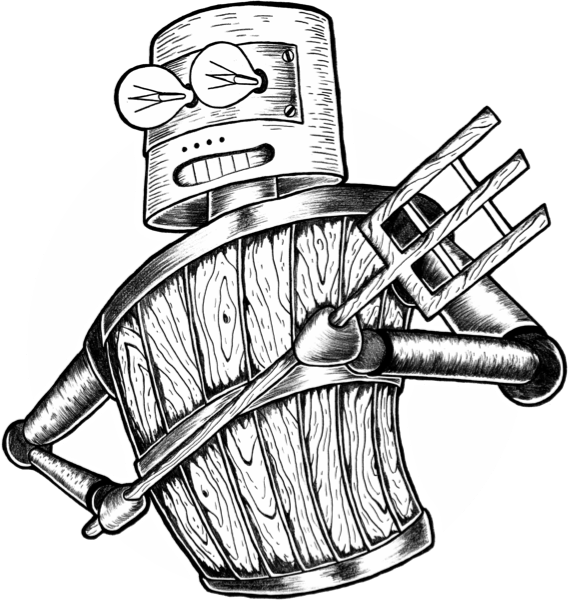 wooden robot watermark