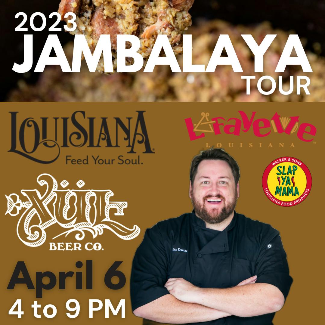 2023 jambalaya tour april 6th from 4pm-9pm