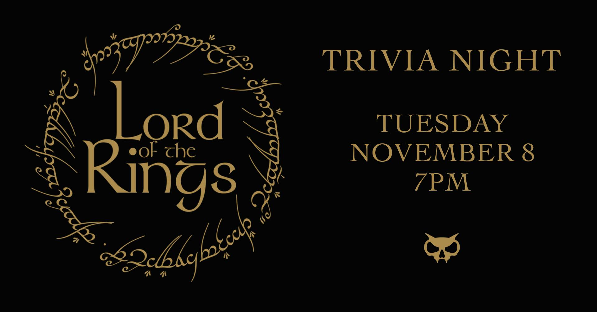lord of the rings horizontal trivia graphic