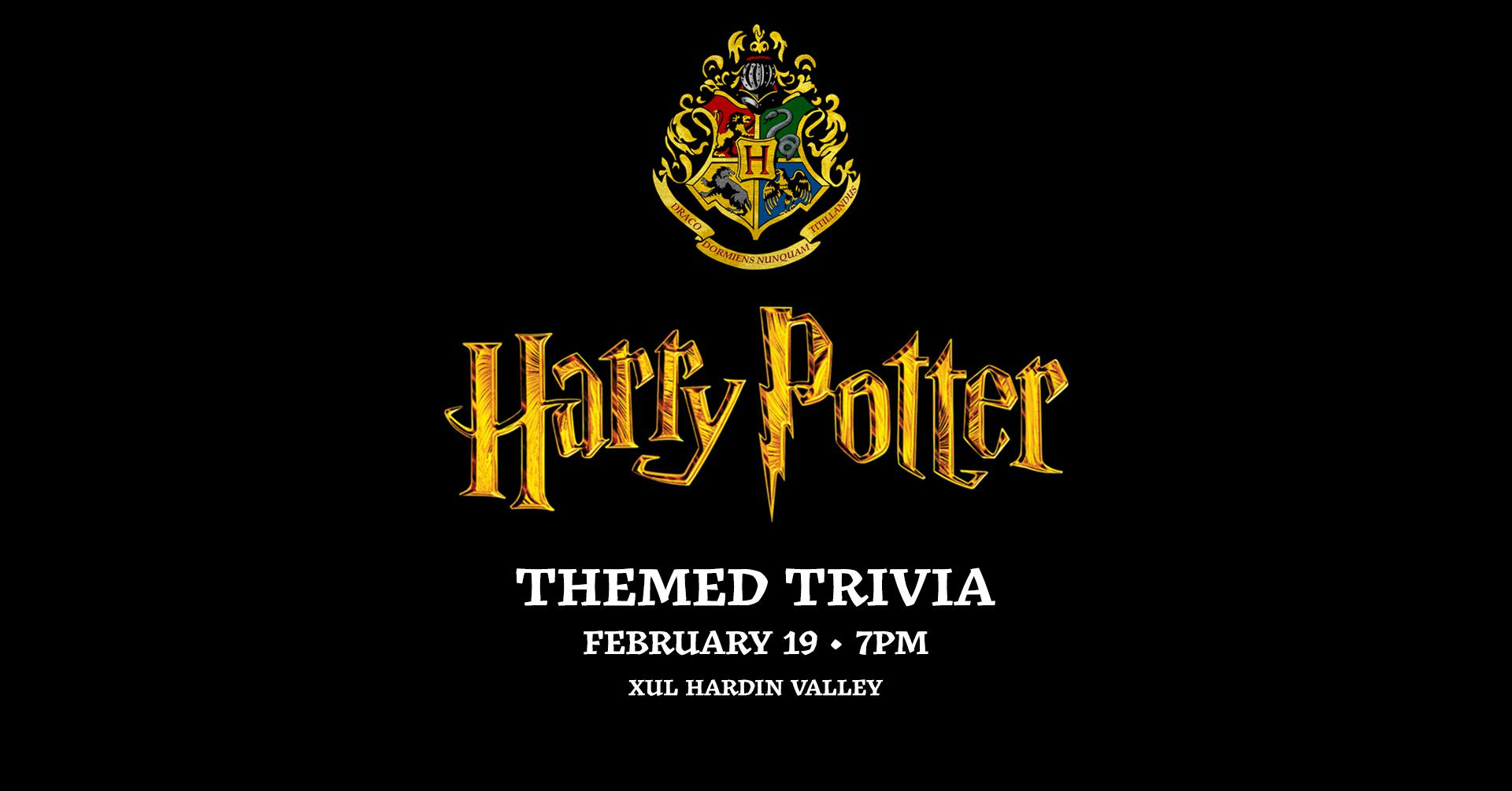 Harry Potter Trivia February 19 @ 7pm @ Hardin Valley 